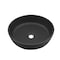 Castello Usa Yale 17-inch Bathroom Vessel Sink - Matte Black Leather Grain Pattern CB-VC-3-MBLG-17 - alternate 1